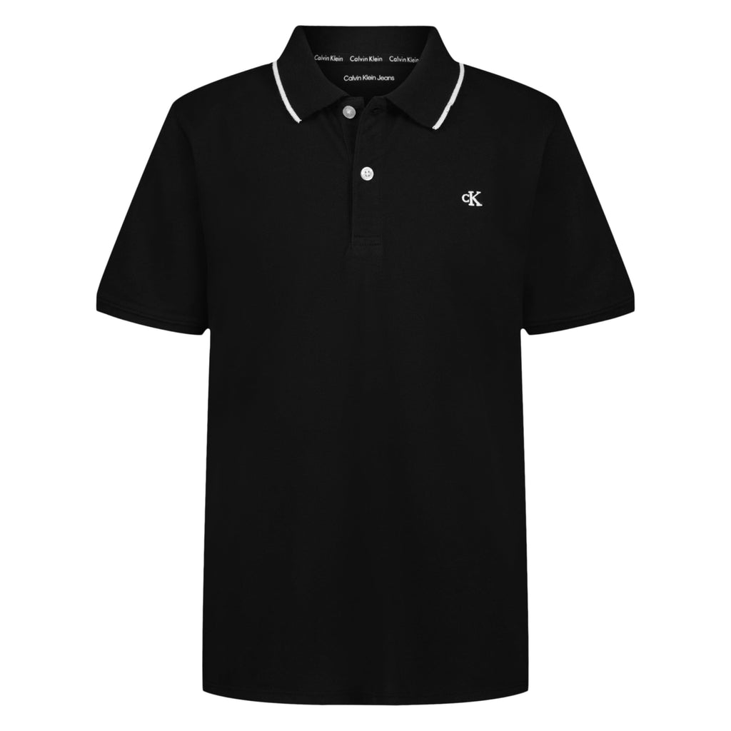 Calvin Klein Jeans | Polo Micropiqué Manga Corta Negro Niño (8T - 16T)