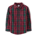 Gymboree Camisa de Cuadros Tartán Manga Larga – Rojo, Verde y Negro (Solo 2T, 3T, y 7T)