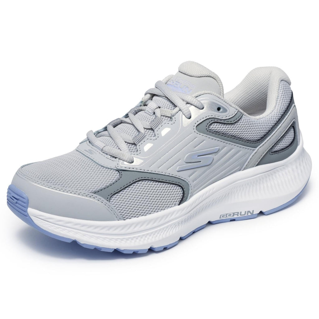 Skechers -Tenis Deportivos Go Run Consistent con Amortiguación Ultraligera para Mujer (Gris/Lila) (Talla Adulta 35 - 41)