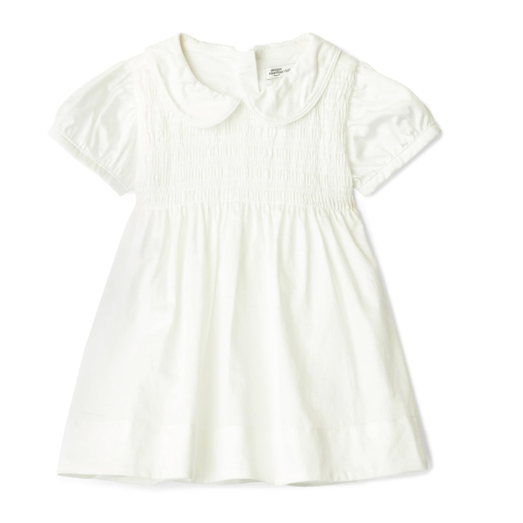 Amazon Essentials x Sofia Grainge | Vestido Satén Algodón Niña - Blanco Marfil