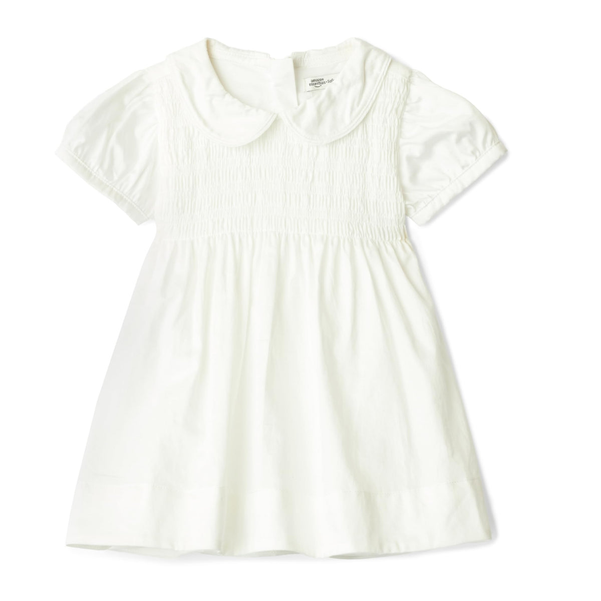 Amazon Essentials x Sofia Grainge | Vestido Satén Algodón Niña - Blanco Marfil