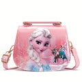 Mini Bolso Bandolera y de Hombro Rosa con Diseño de Princesa Animada y Efecto Charol (Ideal para Regalos y Ocasiones Especiales)