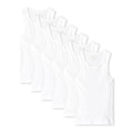 The Children's Place | Camisetas Sin Mangas Niño Pack 6 Algodón Acanalado Blanco Tank Top (2T - 16T)