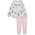 Calvin Klein Conjunto 2 Piezas Niña | Hoodie Estampado Logo CK Blanco + Jogger Rosa Bebé — 60% Algodón 40% Poliéster • CK Jeans