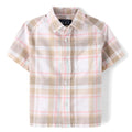 The Children's Place | Camisa Popelín Manga Corta Cuadros Sandy Plaid Bebé Niño (6M - 24M)