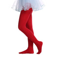 Mallas Ballet Nina 1 Par Opaco Ultra Suave Sin Costuras Nailon Elastano Rojo Baile Navidad (2 - 13T)