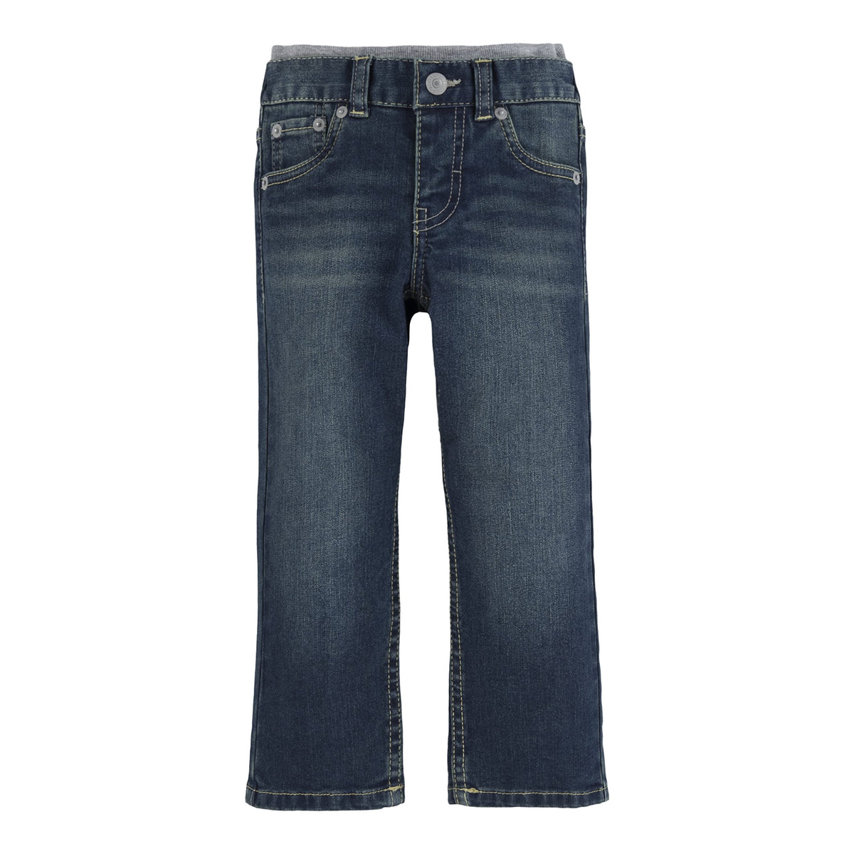 Levi's | Jeans Bootcut Denim Azul Oscuro Lavado Cintura Elástica Bebé Niño (3M - 4T)