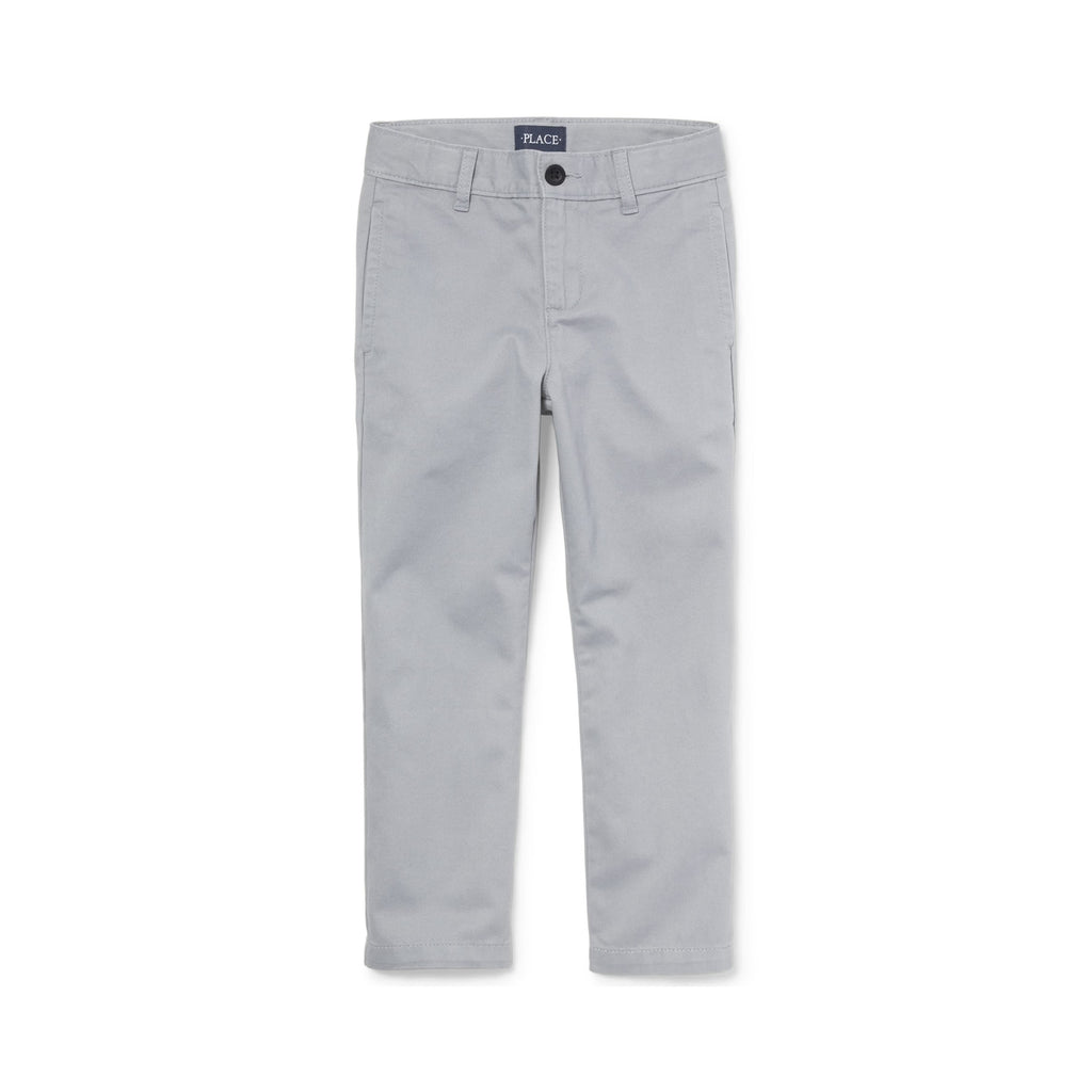 The Children's Place | Pantalón Chino Elástico Slim Gris Fin Gray Niño  (4T - 16T)