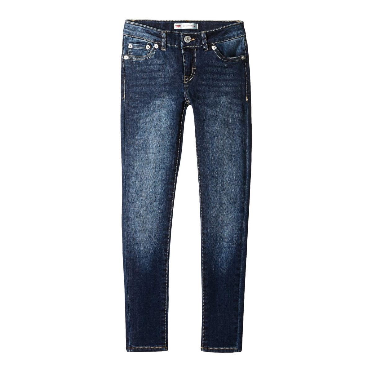 Jean Lot 710 Levi's | Tiro Bajo + Pierna Ultra Ajustada + Índigo Oscuro Vivido + Efecto Whiskers | Niña (2T -  16T)