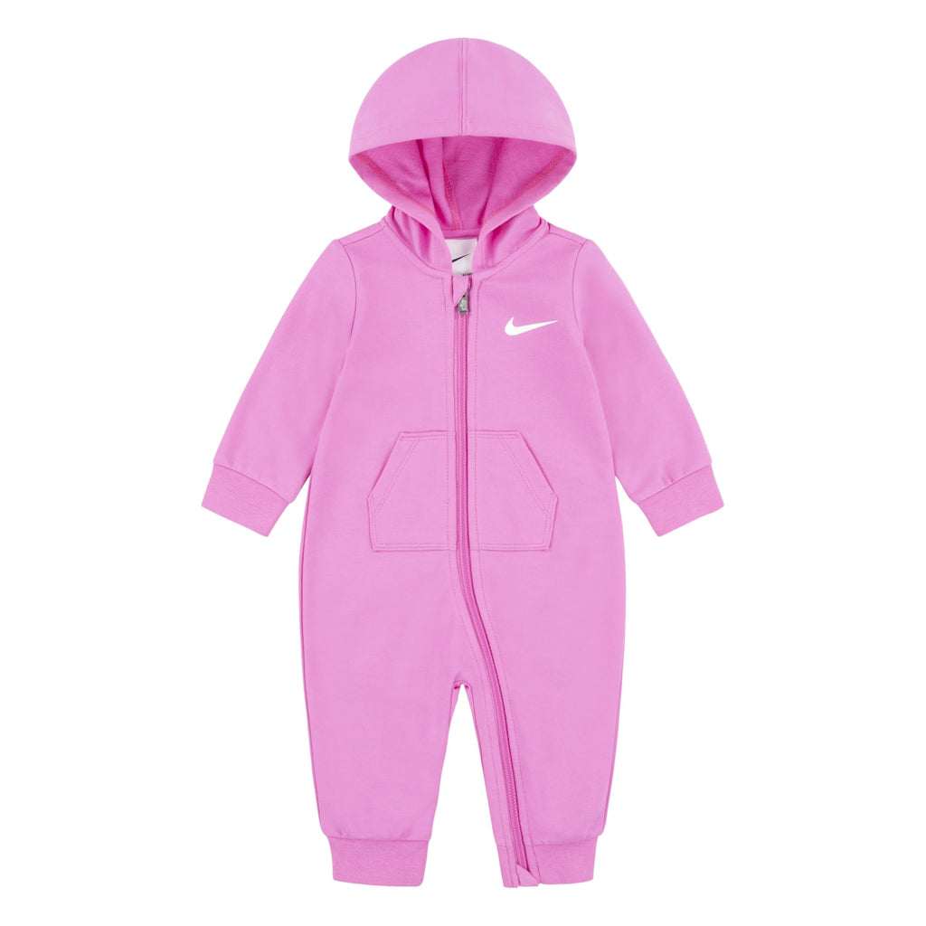 Mono con Capucha y Cremallera Nike Essentials | Rizo Francés | Rosa Fucsia | Bebé/Niña  (3M - 24M)
