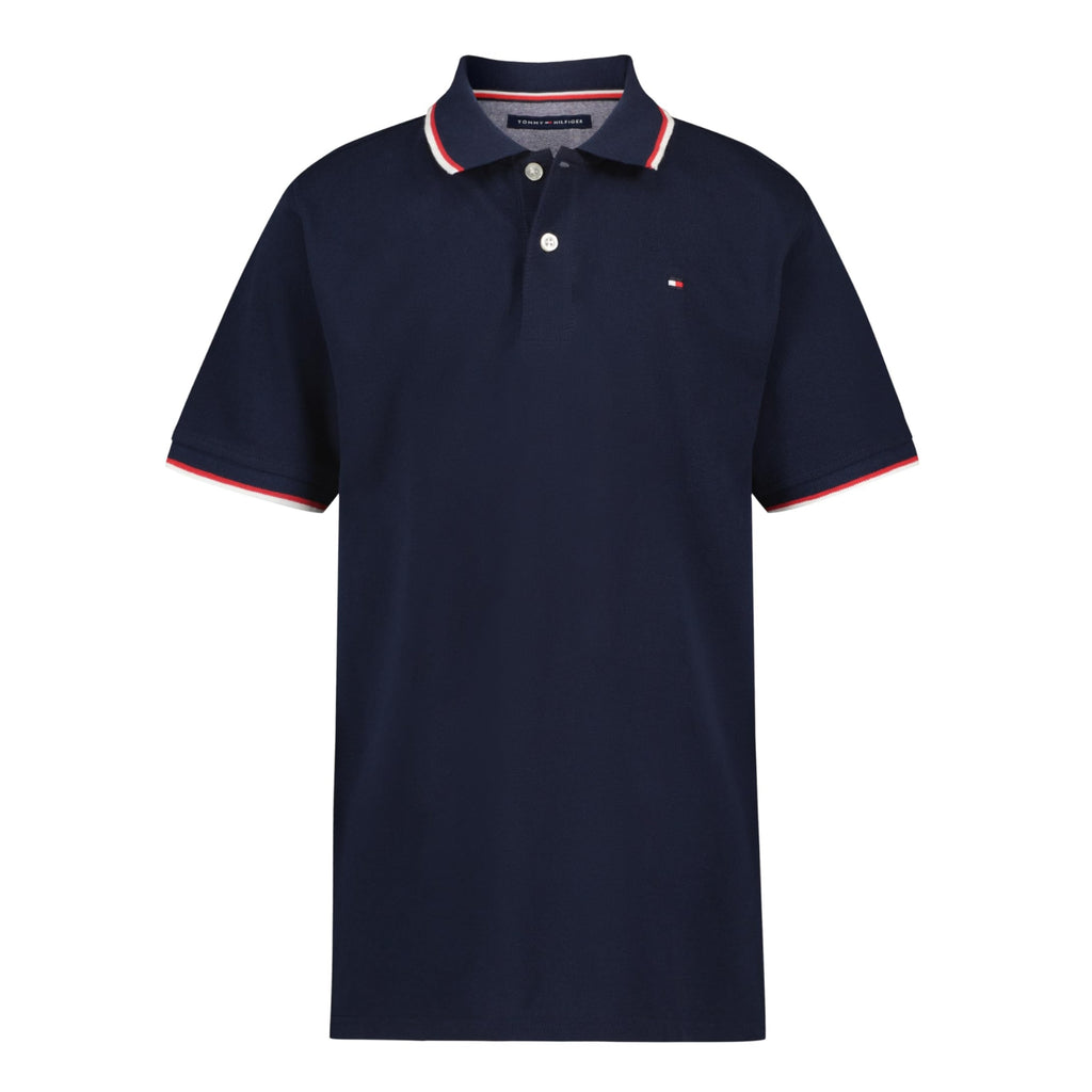 Tommy Hilfiger | Polo Piqué Manga Corta Tipped Azul Marino Niño (8T - 16T)