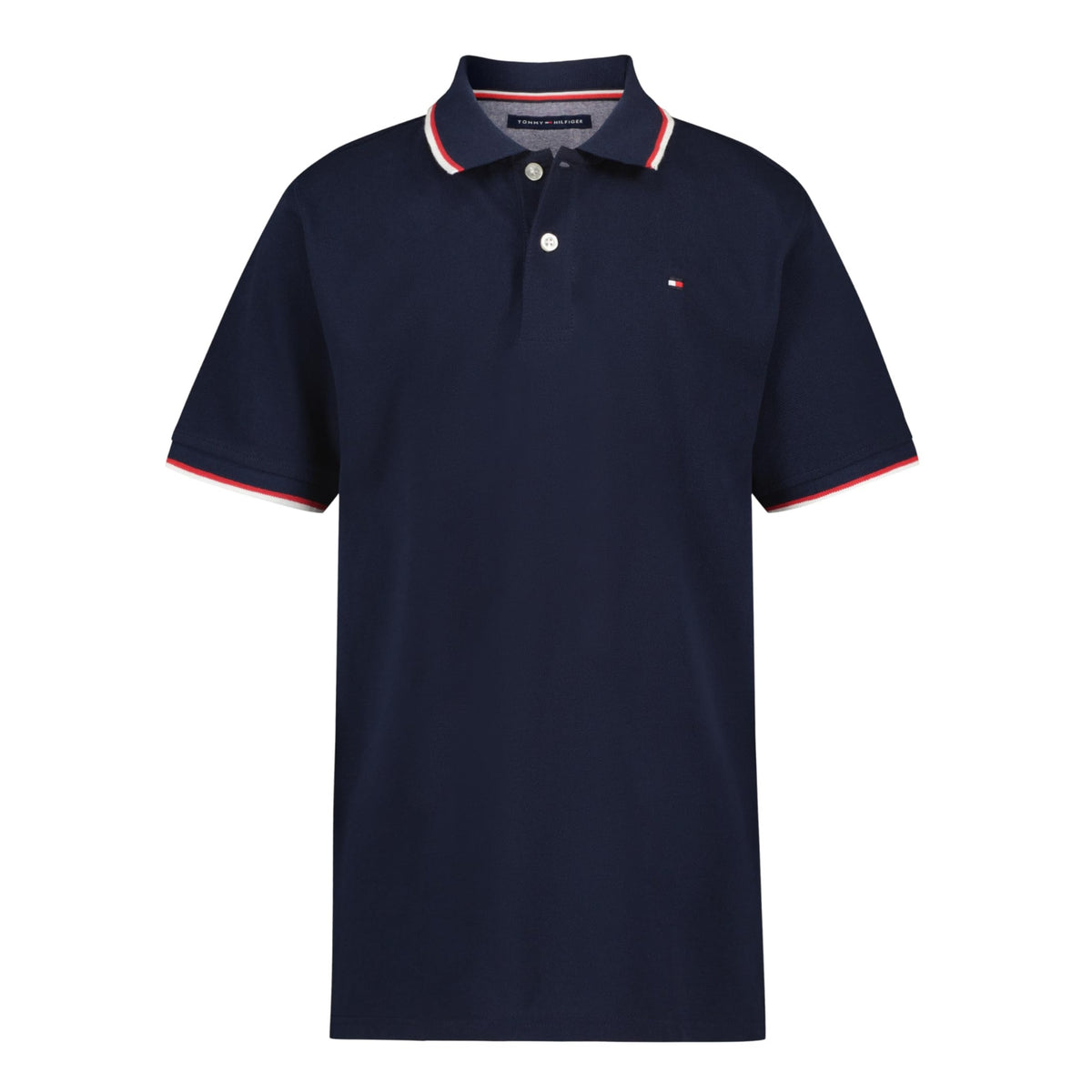 Tommy Hilfiger | Polo Piqué Manga Corta Tipped Azul Marino Niño (8T - 16T)