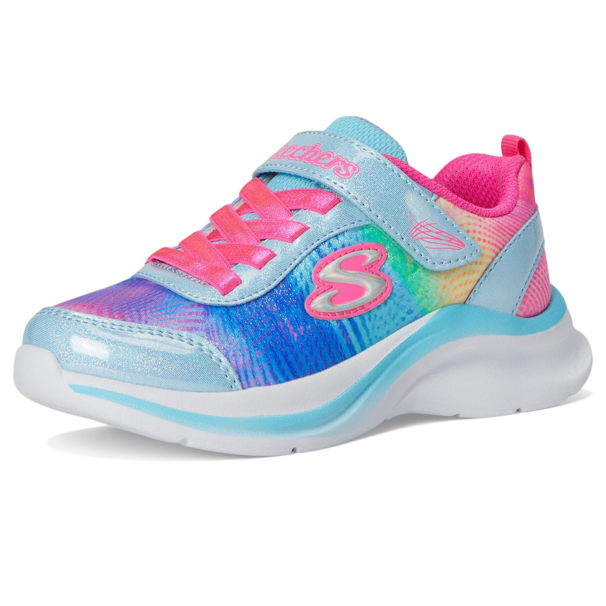 Skechers -Tenis Deportivos Girls' Aloha Dream con Cierre Adaptable y Lavables para Niña (Turquesa/Multicolor) (Solo Talla 33, 35 y 36)