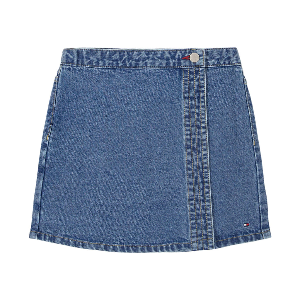 Falda Vaquera Tommy Hilfiger de Mezclilla para Niña (7T - 14)