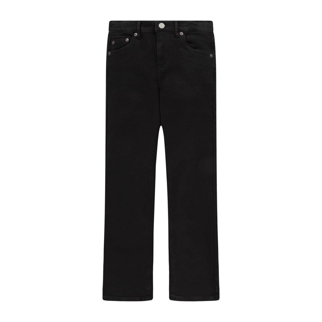 Jean Bootcut Tiro Alto Levi's | Negro Jet Black + Parche Grafito + Cintura Ajustable | Niña (4T - 16T)