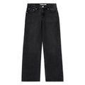 Jean Wide Leg Tiro Alto Levi's | Negro Carbón Lavado + Costuras Plateadas + Tableta Roja | Niña (4T - 16T)