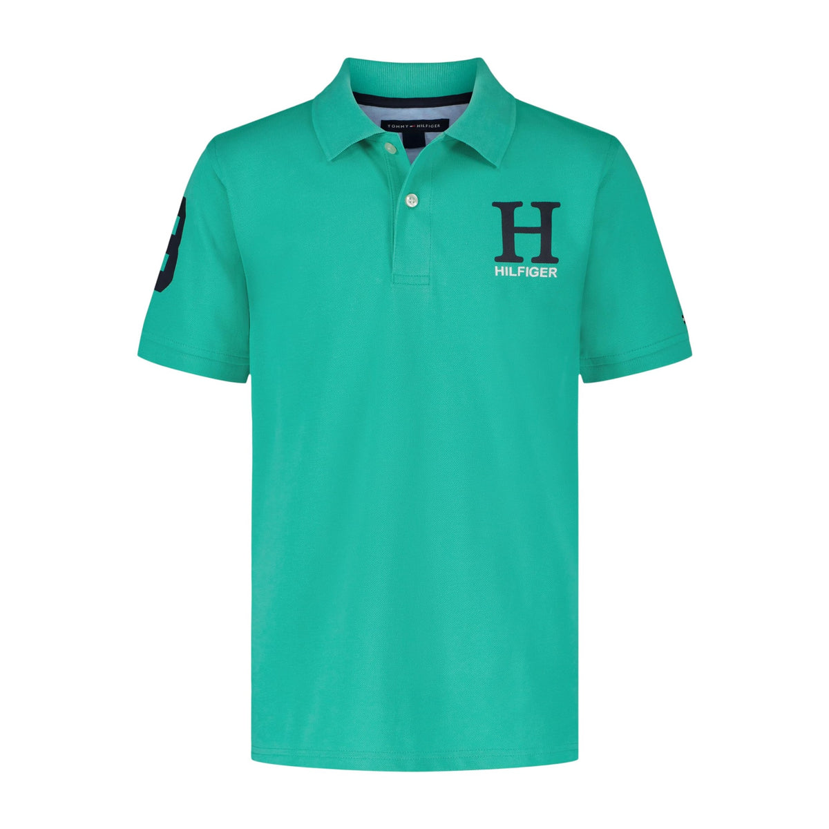 Tommy Hilfiger | Polo Piqué Matt Manga Corta Verde Aqua Niño  (8T - 16T)