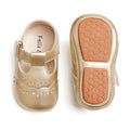 Zapatos de Vestir Estilo T-Strap Antideslizantes de Suela Suave para Bebé (Oro) – Félix & Flora