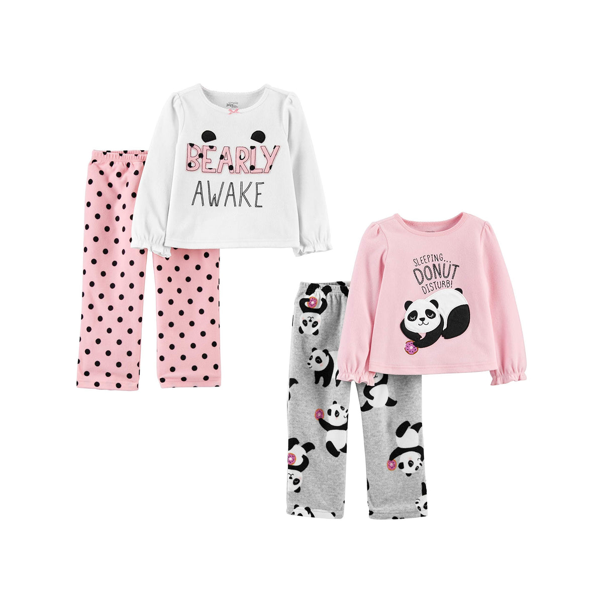 Simple Joys by Carter's Conjunto de Pijama 4 Piezas Panda “Bearly Awake” (Solo 12M)