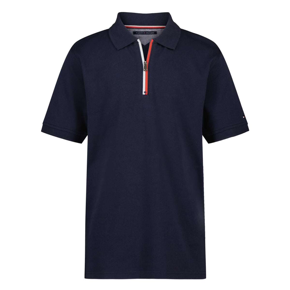 Tommy Hilfiger | Polo Manga Corta con Cremallera Niño Azul (8T - 16T)
