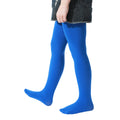 Mallas Nina 1 Par Opaco Ultra Suave Sin Costuras Nailon Elastano Azul Royal Cobalto Baile (2 - 13T)