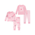 Huggies Conjunto de Pijama 4 Piezas Rosa Corazones y Estrellas (Solo 12M,2T,y 4T)