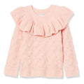 Amazon Essentials Suéter Niña | Rosa Palo Volante Grande • Calado Ondas • Suave al Tacto • Manga Larga