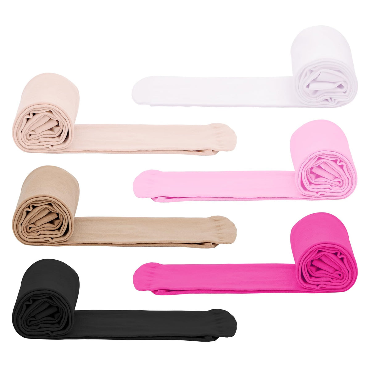Mallas Ballet Nina Pack 6 Pares Terciopelo Ultra Suave Sin Costuras Nailon Baile Diario Escolar Navidad (6-14T)