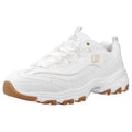 Skechers - Tenis Deportivos de Moda D'Lites Good Neutral con Plantilla de Espuma Viscoelástica para Mujer (Blanco) (Talla Adulta 36 - 41)
