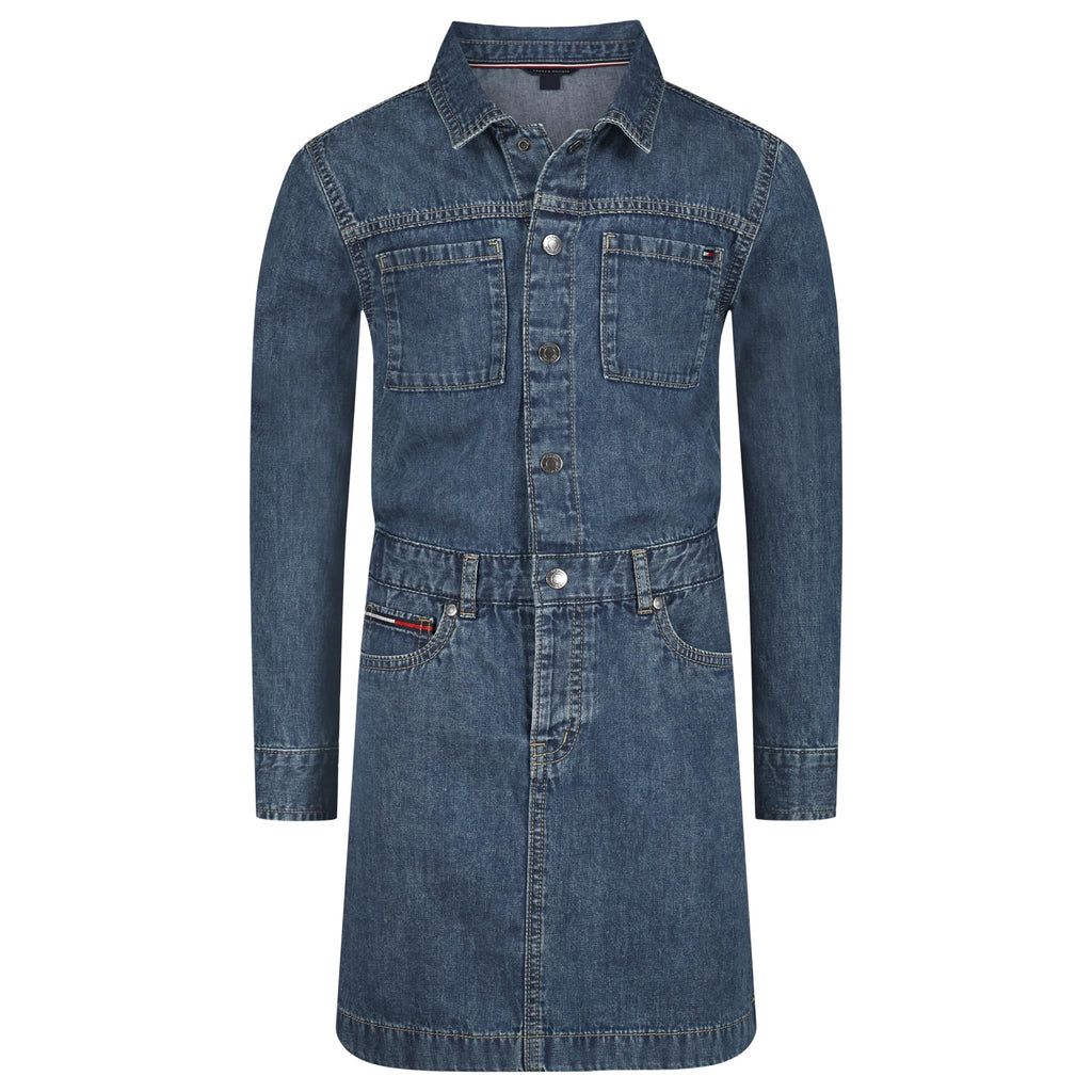 Tommy Hilfiger Vestido Camisero Denim Niña