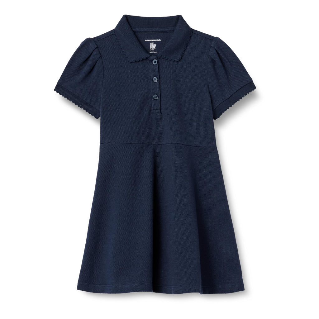 Amazon Essentials Vestido Polo Piqué Niña | Azul Navy
