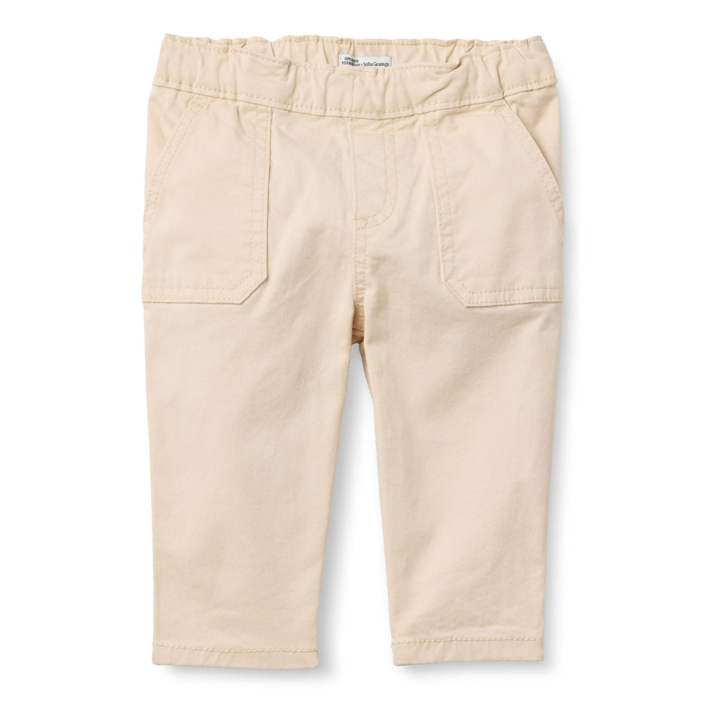 Amazon Essentials x Sofia Grainge Pantalón Chino Bebé/Niño | Beige • Stretch • Cintura Elástica • Bolsillos