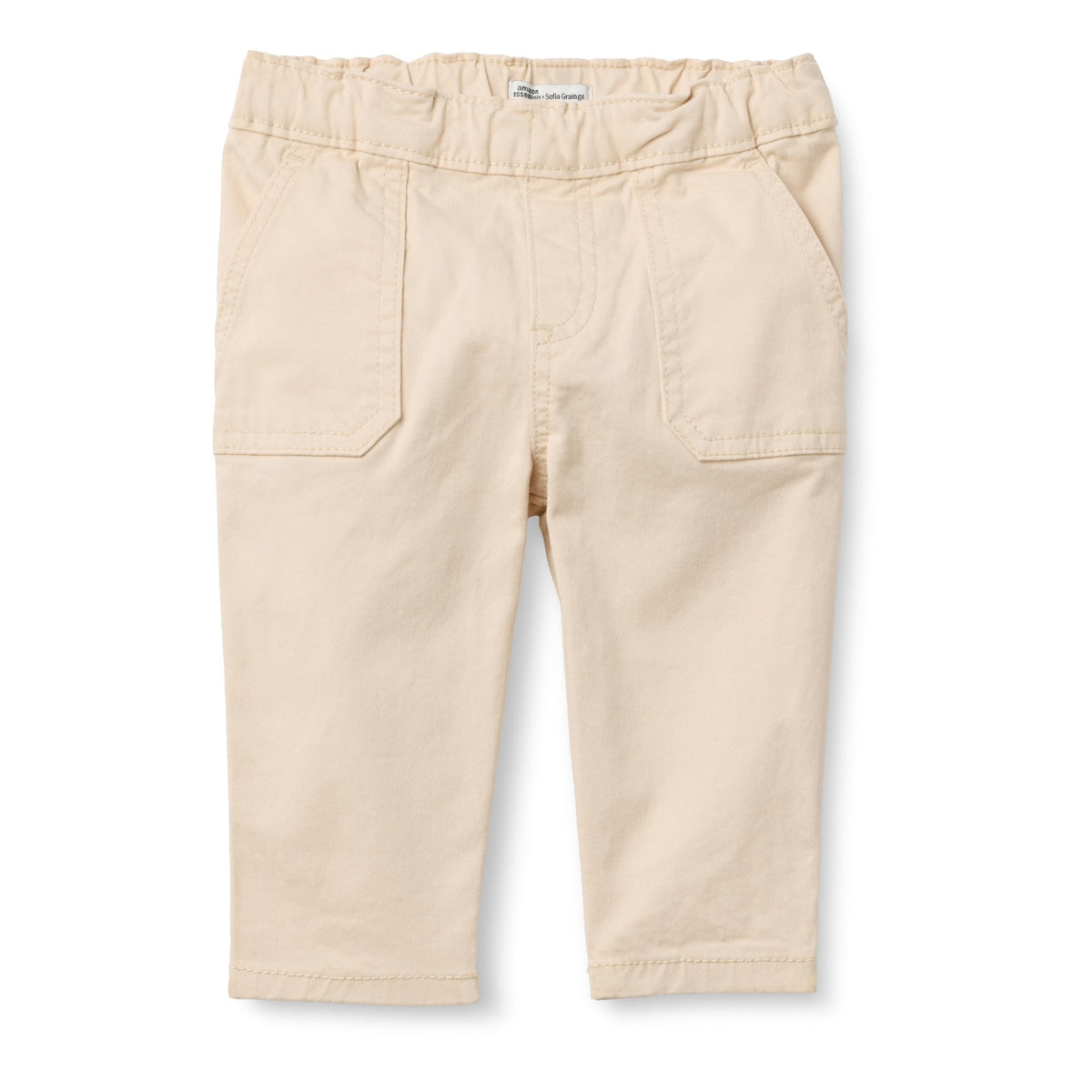 Amazon Essentials x Sofia Grainge Pantalón Chino Bebé/Niño | Beige • Stretch • Cintura Elástica • Bolsillos