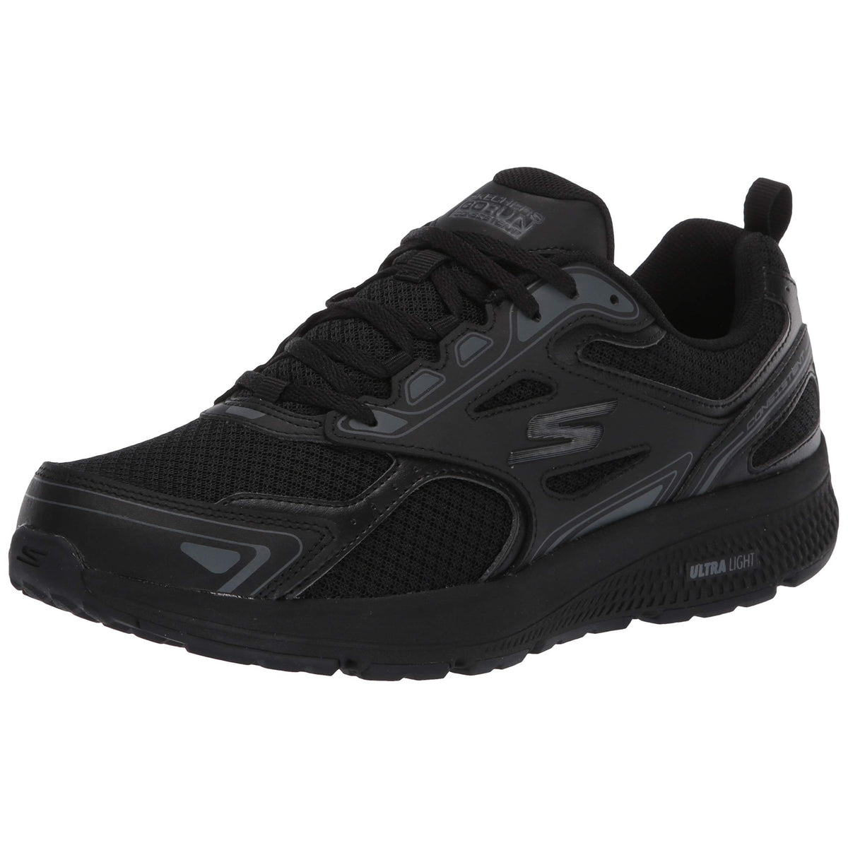 Skechers -Tenis Deportivos Go Run Consistent con Amortiguación Ultraligera para Mujer (Negro Total) (Talla Adulta 35 - 41)
