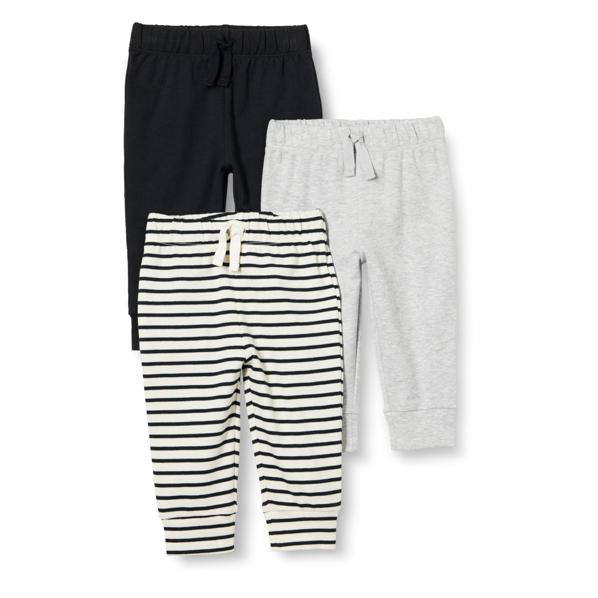Amazon Essentials - Pack 3 Pantalones Jogger de Algodón para Bebé