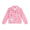 Chaqueta Mezclilla Barbie Oficial | Logo Todo-Sobre + 3 Parches Bordados + Botones Metal Relieve | Niña Rosa (4-16T)