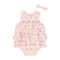 Body con Volantes + Diadema Tommy Hilfiger | Estampado Banderitas | Rosa Palo | Niña/Bebé (12M - 24M)