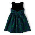 Gymboree Vestido de Fiesta Terciopelo Negro y Cuadros Verde Azul para Niñas (12M - 10T)