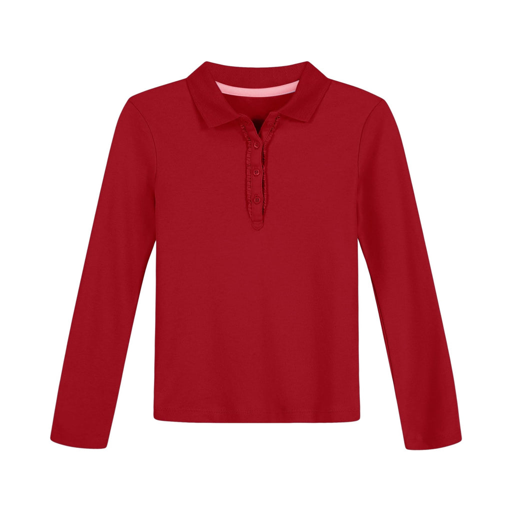 Nautica Polo Niña | Rojo • Manga Larga con Volantes