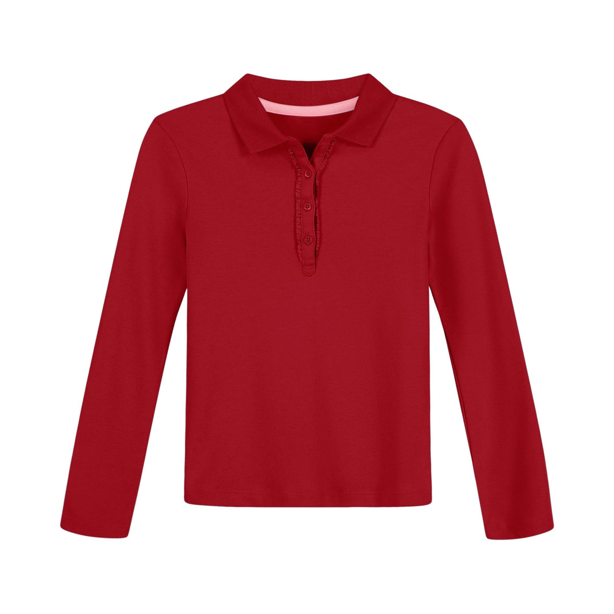 Nautica Polo Niña | Rojo • Manga Larga con Volantes