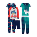 Set Pijama 6 Piezas Simple Joys by Carter's | Short Incluido + Vehículos + “Tough Boys” + Perro Rayas | Niño Navy/Teal (6M -4T)
