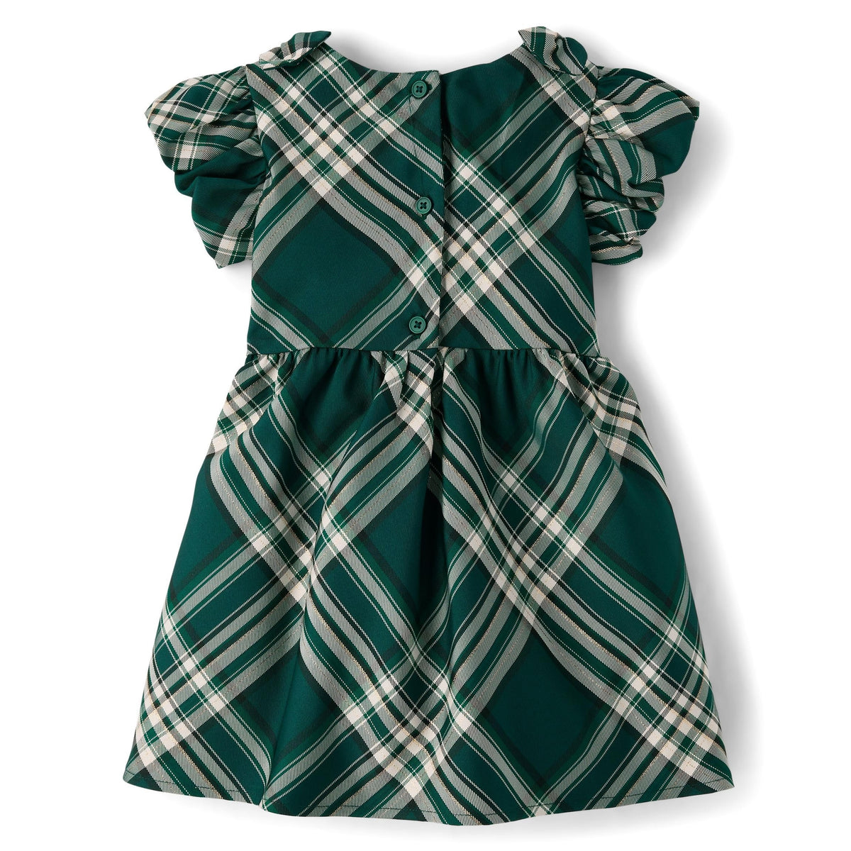 The Children's Place | Vestido Elegante Cuadros Escoceses Manga Farol Niña