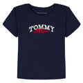 Tommy Hilfiger | Camiseta Nina Manga Corta | 100% Algodon | Cuello Redondo | Logo Grafico Tommy Hilfiger | Corte Ajustado | Dobladillo Recto | Azul Navy (7 - 10T)