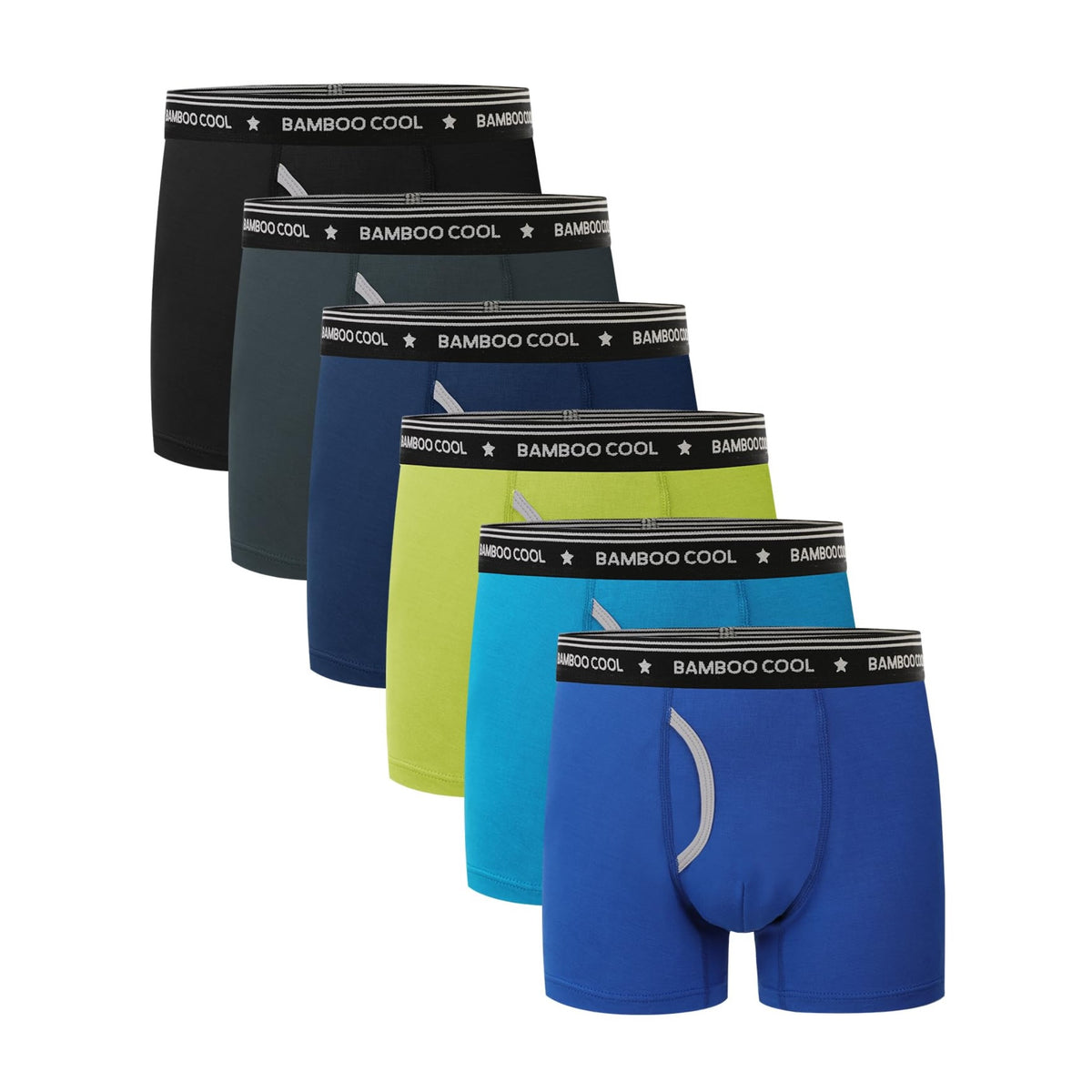Bamboo Cool | Bóxers Niño Pack 6 Viscosa Bambú Transpirables  Colores Vibrantes (6T - 18T)