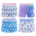 Disney Frozen | Boxer Brief Nina Pack 4 | Sin Etiqueta | Cintura Elastica | Estampados Elsa Anna Olaf Nokk | Licencia Oficial Disney (2 - 10T)