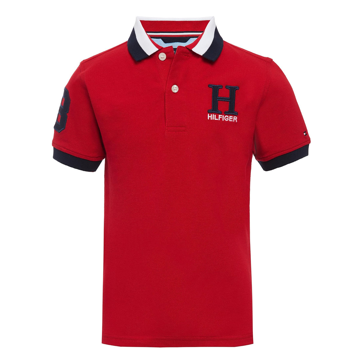 Tommy Hilfiger | Polo Piqué Matt Premium Manga Corta Rojo Niño (2T - 7T)