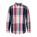 Tommy Hilfiger | Camisa Casual Manga Larga Cuadros Grandes Marino Rojo Niño (8T - 12T)