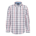 Tommy Hilfiger | Camisa Casual Manga Larga Cuadros Frescos Blanco Marino Niño (8T - 18T)