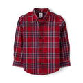 Gymboree Camisa de Cuadros Tartán Manga Larga – Rojo Royal Stewart (12M - 3T)