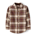 Gymboree Camisa de Franela Tartán Manga Larga Country Cream (12M - 12T)